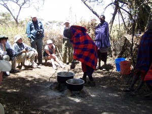 The chief stirring the soup