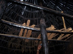 view toward the roof